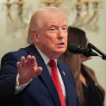 U.S. President Trump delivers remarks at a celebration in honor of Greek Independence Day, in Washington