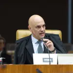 O ministro Alexandre de Moraes, em sessão plenária do STF. 11/03/2026