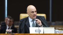 O ministro Alexandre de Moraes, em sessão plenária do STF. 11/03/2026