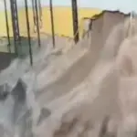 Água derruba muro de academia em São Paulo SP