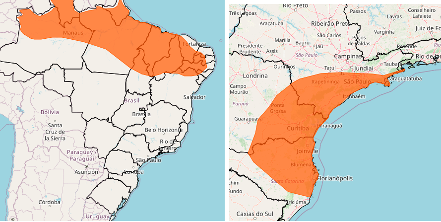 Alerta laranja para várias regiões do país