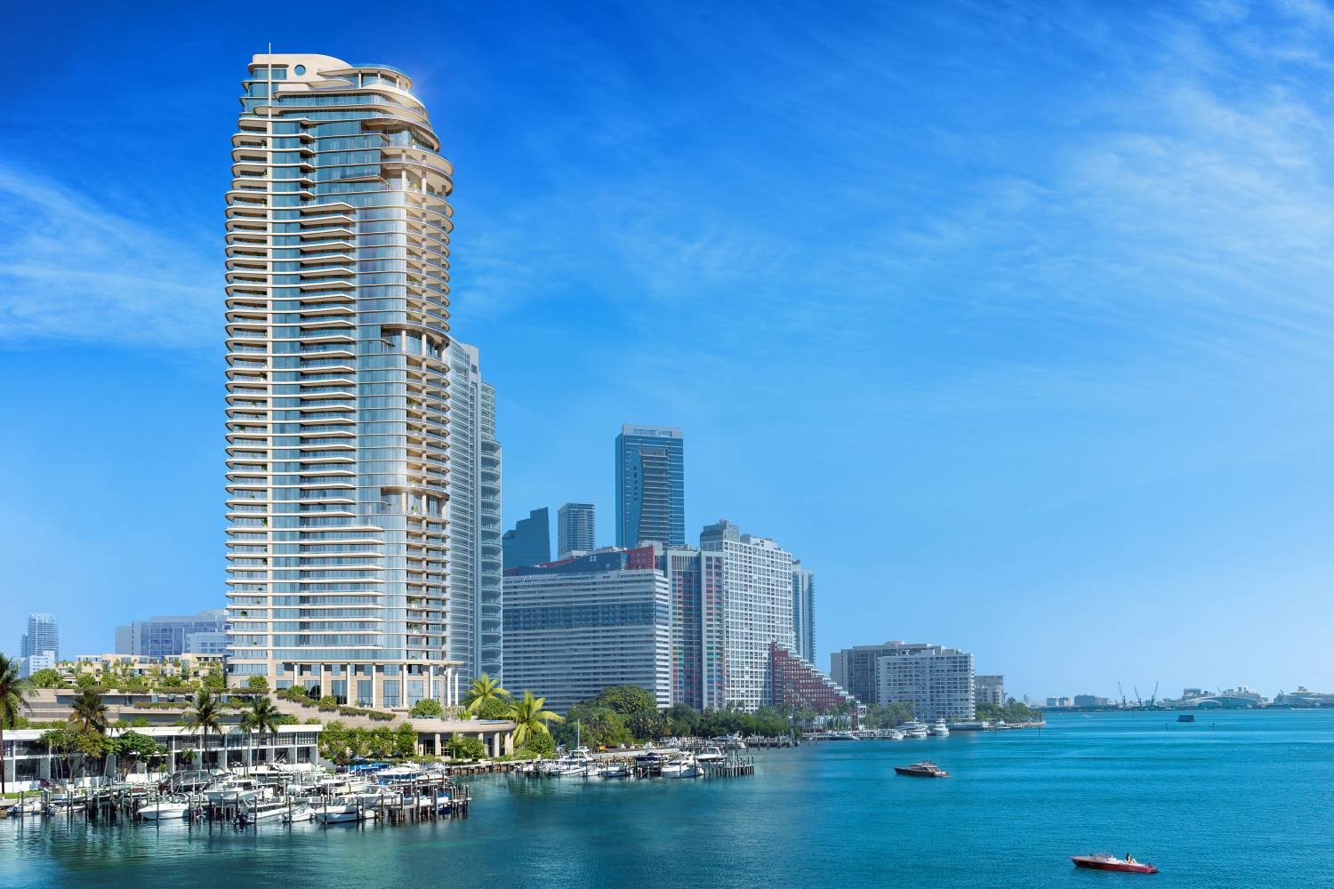 Edifícios residenciais na orla de Miami: migração de bilionários dos EUA | Foto: Reprodução/Redes sociais