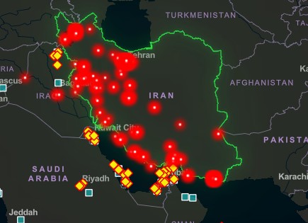 satelite israel e irã