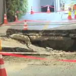 Cratera na Rua da Consolação, em São Paulo