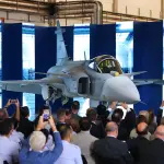 Embraer, Saab and the Brazilian Air Force unveiled the first Gripen E Fighter produced in Brazil