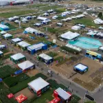 Vista aérea do local de exposição da Farm Show, em Primavera do Leste (MT) | Foto: Divulgação/Farm Show
