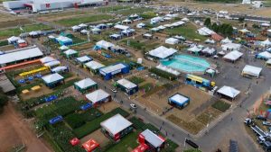 Vista aérea do local de exposição da Farm Show, em Primavera do Leste (MT) | Foto: Divulgação/Farm Show