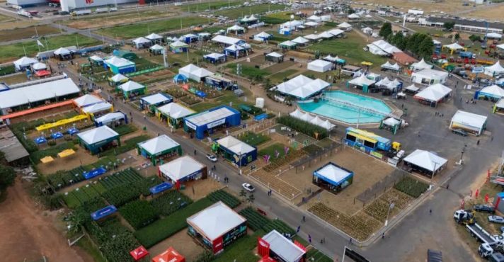 Vista aérea do local de exposição da Farm Show, em Primavera do Leste (MT) | Foto: Divulgação/Farm Show