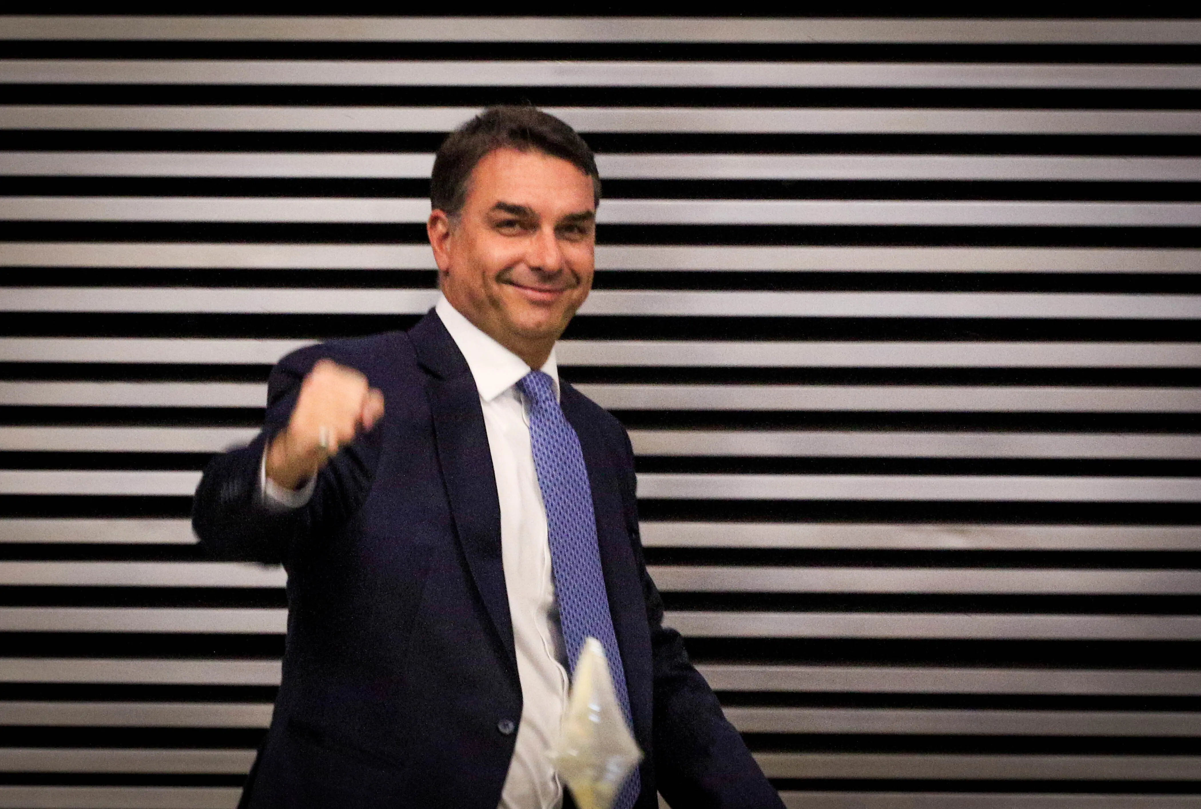 Flávio Bolsonaro, durante evento na Assembleia Legislativa de São Paulo - 27/02/26 | Foto: Aloisio Mauricio/FotoArena/Estadão Conteúdo