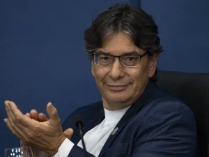 O presidente do IBGE, Marcio Pochmann, durante a sua cerimônia de posse, em agosto de 2023 | Foto: Marcelo Camargo/Agência Brasil