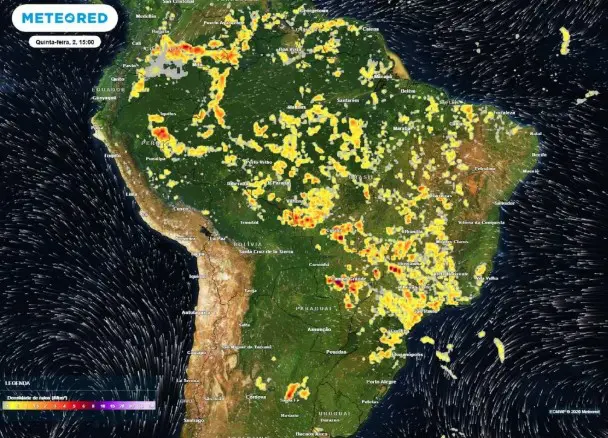 Os maiores volumes são esperados na Região Norte (no Amazonas, Pará e Roraima)
