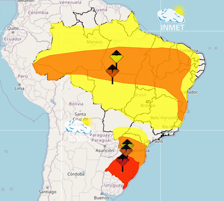 Começo da semana promete chuvas em todo o Brasil
