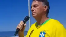 O ex-presidente Jair Bolsonaro no Rio de Janeiro