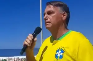 O ex-presidente Jair Bolsonaro no Rio de Janeiro