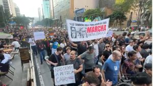 Apoiadores do MBL durante manifestação na Avenida Paulista, neste sábado, 21 | Foto: Divulgação/MBL