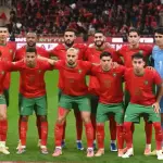 A Seleção de Marrocos, que perdeu o jogo mas foi declarada campeã | Foto: Reprodução/X