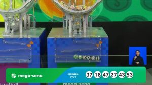 Seis dezenas sorteadas nesta terça-feira, 3, em São Paulo, no concurso 2979 da Mega-sena | Foto: Reprodução/YouTube