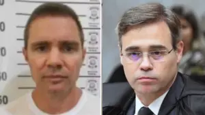 O banqueiro preso Daniel Vorcaro e o ministro do STF André Mendonça | Foto: Montagem/Reprodução/Redes sociais