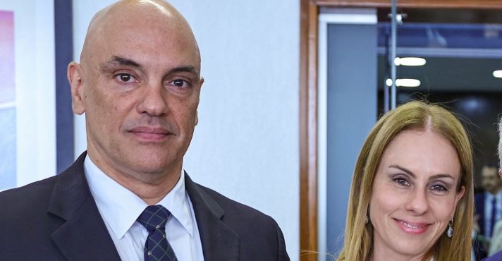 O ministro do STF Alexandre de Moraes e sua mulher, Viviane Barci: aviões de Vorcaro | Foto: Ricardo Stuckert/PR