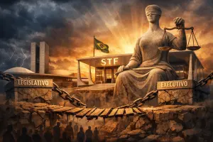 'Houve um tempo em que o povo nutria um respeito profundo pelo Supremo, reconhecendo-o como a instituição mais digna e admirada do país', escreve Ives Gandra | Foto: Divulgação/Oeste | Imagem criada com o auxílio de inteligência artificial