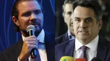 O banqueiro Daniel Vorcaro, que está preso, e o senador Ciro Nogueira (PP/PI) | Foto: Montagem sobre reprodução/redes sociais