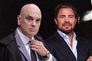 O ministro do STF Alexandre de Moraes e o banqueiro Daniel Vorcaro | Foto: Montagem sobre reprodução/X