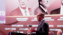 O ministro do STF Gilmar Mendes, durante evento em 2024, em Londres, que teve o patrocínio do banco de Daniel Vorcaro | Foto: Divulgação/Grupo Voto