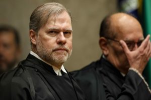Os ministros do STF, Dias Toffoli e Gilmar Mendes, durante a abertura do Ano Judiciário de 2026 do Supremo Tribunal Federal (STF) | Foto: Marcelo Camargo/Agência Brasil