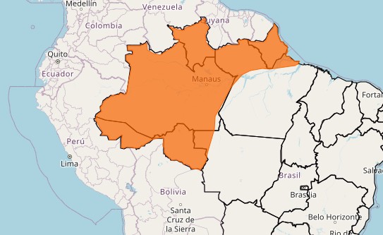 alerta laranja de chuvas intensas no norte