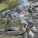 avião de pequeno porte que caiu em Rio Claro (RJ)