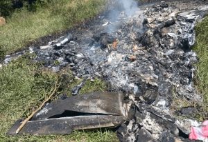 avião de pequeno porte que caiu em Rio Claro (RJ)