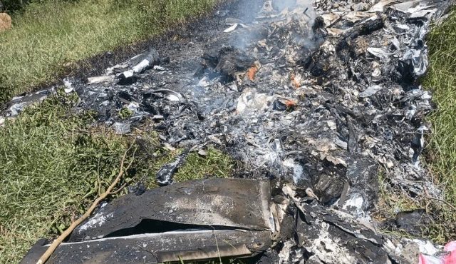 avião de pequeno porte que caiu em Rio Claro (RJ)