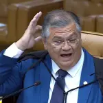 Flávio Dino, ministro do STF, ao votar contra a prorrogação da CPMI do INSS - 26/03/2026 | Foto: Reprodução/YouTube