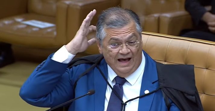 Flávio Dino, ministro do STF, ao votar contra a prorrogação da CPMI do INSS - 26/03/2026 | Foto: Reprodução/YouTube
