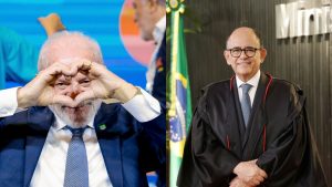 À esquerda, presidente Luiz Inácio Lula da Silva; à direita, ministro do TSE e STJ Antonio Carlos Ferreira