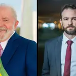 À esquerda, o presidente Luiz Inácio Lula da Silva; à direita, o novo ministro da Fazenda, Dario Durigan
