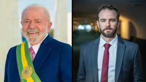 À esquerda, o presidente Luiz Inácio Lula da Silva; à direita, o novo ministro da Fazenda, Dario Durigan