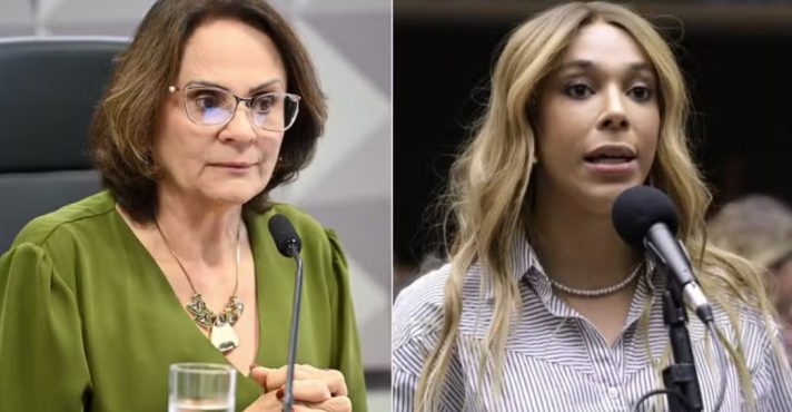 A senadora Damares Alves e a deputada federal Erika Hilton | Foto: Edilson Rodrigues / Kayo Magalhães