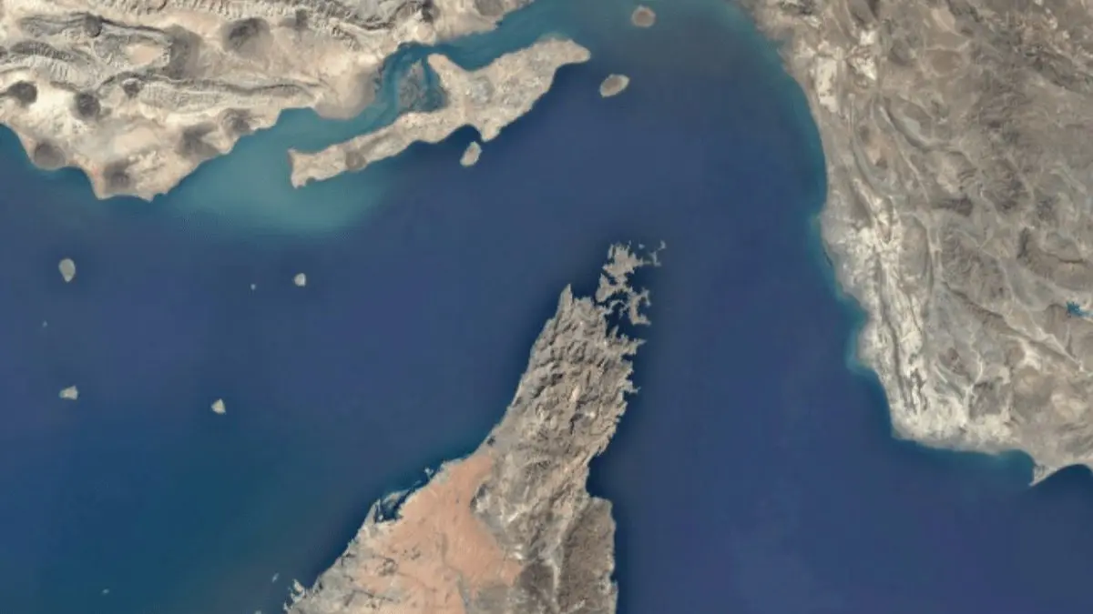 Foto satellitar do Estreito de Ormuz | Foto: divulgação