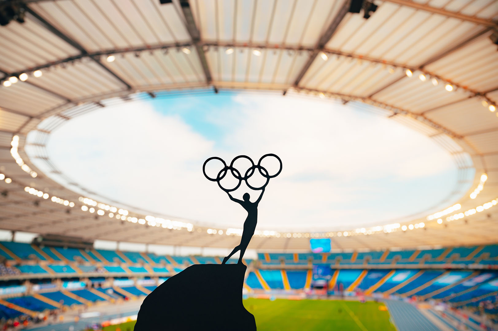Paris,,France,,July,7,,2023:,Harmony,Of,Athletics:,Statue,Of