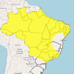 Alerta de chuvas intensas atinge grande parte do Brasil, aponta INMET
