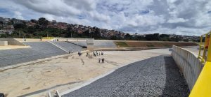 piscinão inaugurado pelo governo de SP (Tarcísio de Freitas), em Franco da Rocha, Região Metropolitana da capital paulista, na terça-feira, 7 de abril de 2026