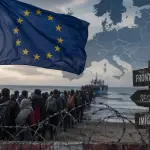 A maioria dos sírios que buscaram refúgio na Europa estabeleceu-se na Alemanha em 2015, no auge da guerra civil síria | Foto: Divulgação/Oeste | Imagem criada com o auxílio de inteligência artificial