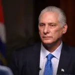 O ditador cubano Miguel Díaz-Canel, em entrevista à imprensa dos EUA | Foto: Reprodução/X/@DiazCanelB