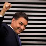 Flávio Bolsonaro durante evento na Assembleia Legislativa de São Paulo - 27/2/2026 | Foto: Aloisio Mauricio/FotoArena/Estadão Conteúdo