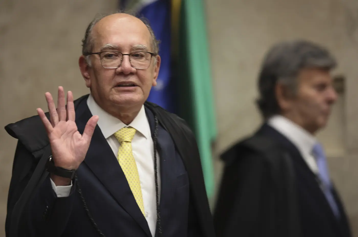 Gilmar Mendes participa da sessão plenária na sede do Supremo Tribunal Federal, em Brasília - 12/3/2026 | Foto: Mateus Bonomi/Agência de Fotografia/Estadão Conteúdo