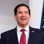 O Secretário de Estado dos EUA, Marco Rubio, prestes a se encontrar com o ministro das Relações Exteriores da Nova Zelândia, Winston Peters - 7/4/2026 | Foto: Aaron Schwartz/Reuters