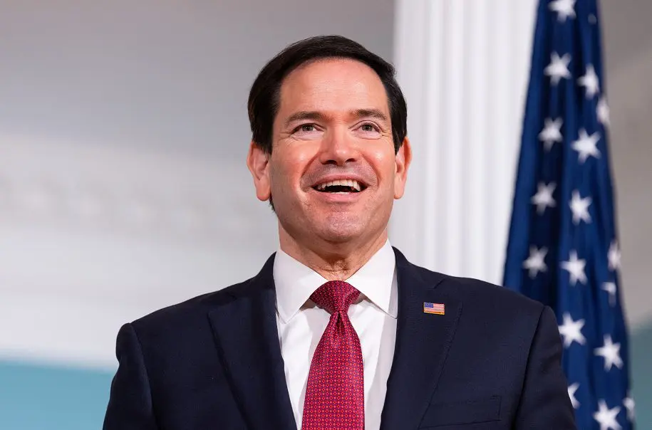 O Secretário de Estado dos EUA, Marco Rubio, prestes a se encontrar com o ministro das Relações Exteriores da Nova Zelândia, Winston Peters - 7/4/2026 | Foto: Aaron Schwartz/Reuters