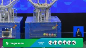 Seis dezenas sorteadas nesta terça-feira, 7, no concurso 2993 da Mega-Sena | Foto: Reprodução/YouTube