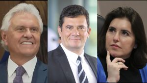 Ronaldo Caiado, Sergio Moro e Simone Tebet: mudanças estratégicas | Foto: Montagem sobre reprodução/Redes sociais